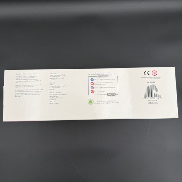 Breyer Limited Edition Love & Hope 62124 Rainbow Unicorn Mare Foal Set NIB - Picture 8 of 11